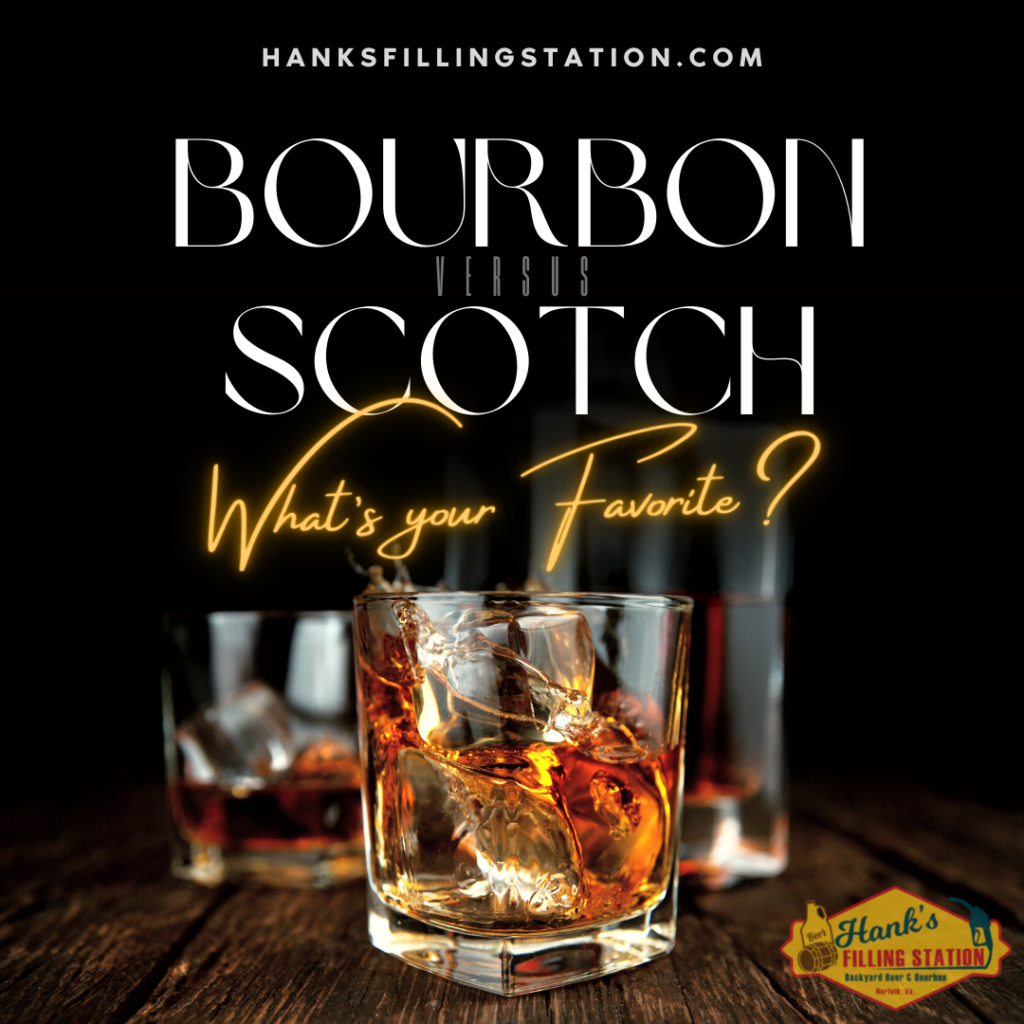 Bourbon vs Scotch @ Hank's