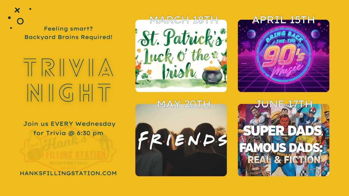 Hank's Trivia Theme Nights